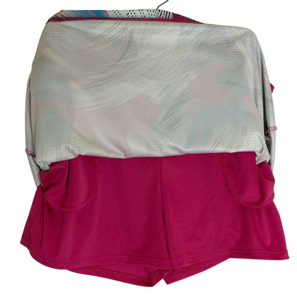PGA Tour Womens Golf Skort Skirt Geometric Abstract Pink Blue XL bv - Picture 3 of 6